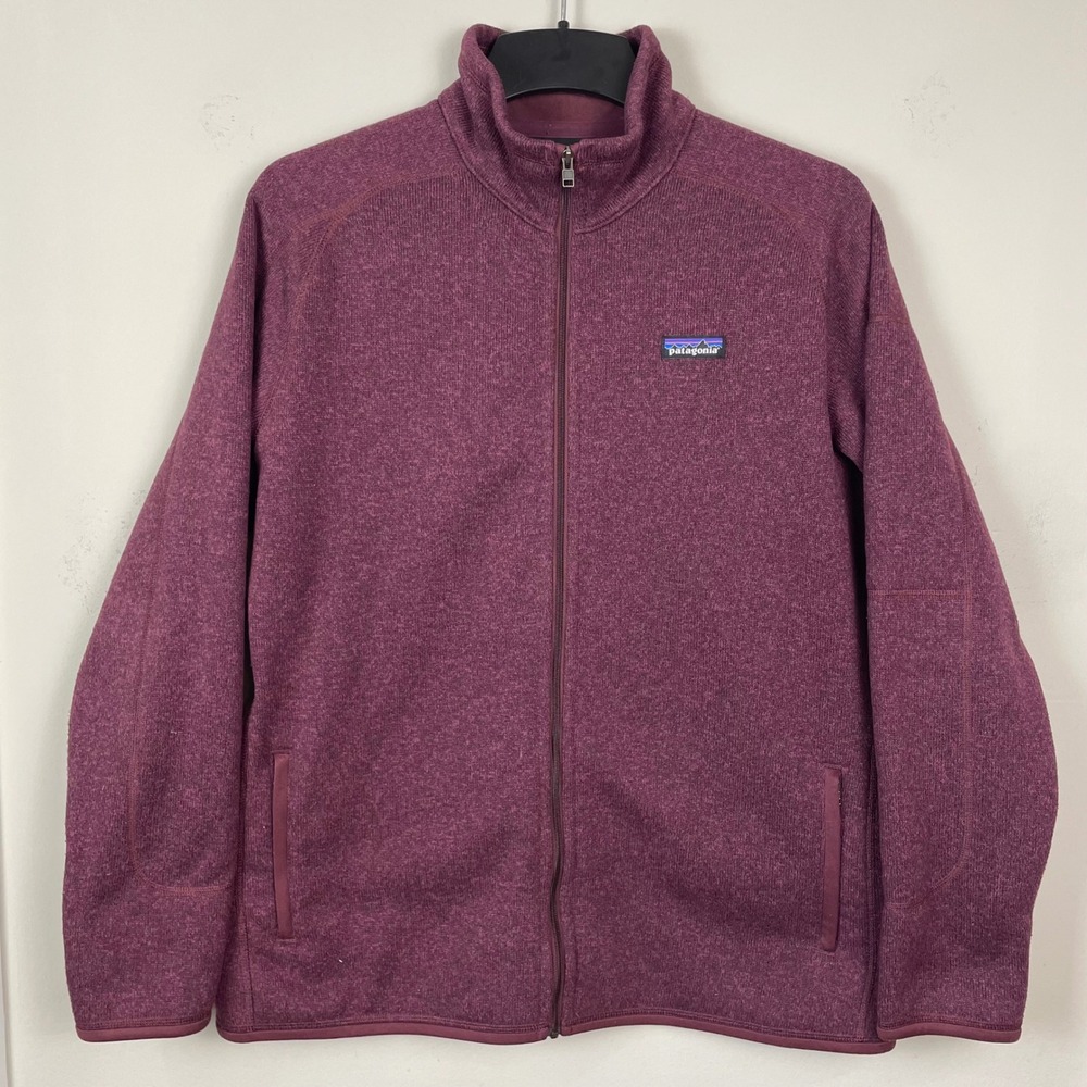 Patagonia Better Sweater Jacket Mens XL Red Burgundy Heather Fleece Full Zip